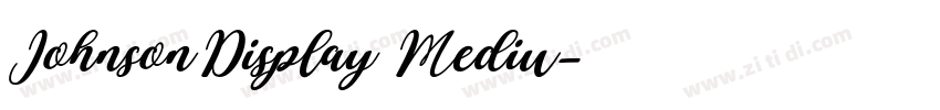 JohnsonDisplay Mediu字体转换